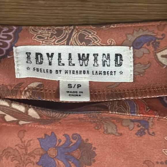 Idyllwind Women’s Orange Design Fringe Skirt Size S - Picture 5 of 5